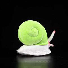 25cm Green Snail Leptopoma Nitidum Simulated Animal Soft Stuffed Doll Toy Gift