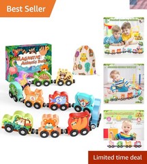 Toys for Toddlers, 11 Magnetic Wooden Animals Train Set, Montessori Toys for …
