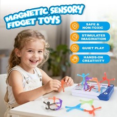 20Pcs Magnetic Travel Toys, Magnets Men for Kids with Metal Box, Airplane Car…