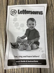 Leap Frog Lettersaurus Purple Dinosaur Alphabet Manual Instructions