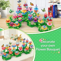 YEEBAY Flower Garden Building Toys for Girls Age 3, 4, 5, 6, 7 Year Old – STEM G