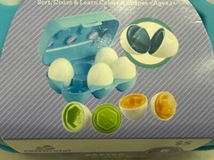 Brand New Easter Shape Sorter Eggs 6 Count Toy Sort Count Learn Basket Stuffer