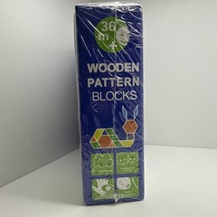 Wooden Pattern Blocks 130 Pieces Education & Development Create Patterns Ages 3+