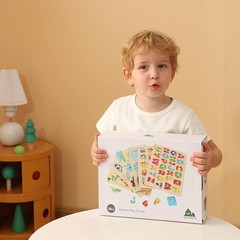 GRINNNIE Toddler Puzzle Gift Set – 6 Pack Animals, Numbers, Shapes for Ages 3-5