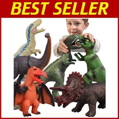 Large Soft Dinosaur Figures for Toddlers – 6 Pieces