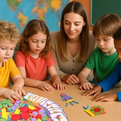 LovesTown 209 PCS Shapes Wooden Pattern Blocks for Kids,Geometric with Activi…