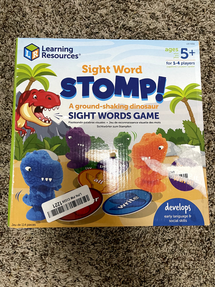 Sight Word Stomp!, Educational Indoor Games, Preschool Alphabet New/Damaged Box
