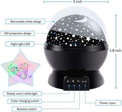 Night Light for 1-10 Year Old Girl Boy,360 Degree Rotation,12 Light Color, Gift