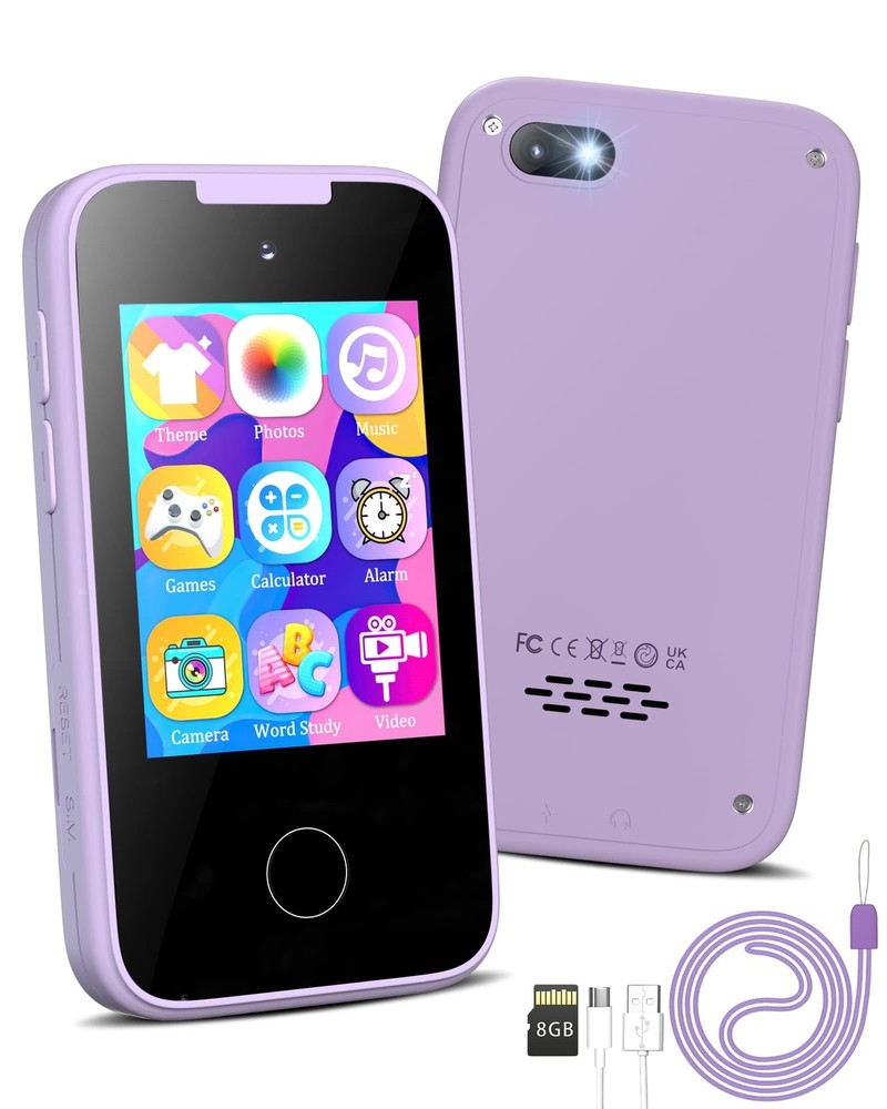 Kids Smart Phone Gifts for Girls 6-8 Year Old,Touchscreen Toy Cell Phone with Mu