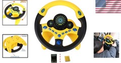 Funny Interactive Driving Simulator for Kids with Rechargeable Battery & Lights