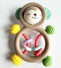 Infantino Infant Baby Monkey Busy Lil Sensory Activities Rattle Toy