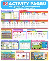 Preschool Learning Activities Kindergarten Workbooks, Busy Book Handwriting P…