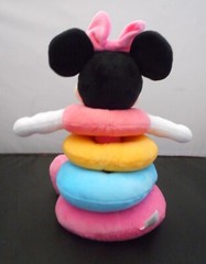 Minnie Mouse Soft Ring Baby Toy 10″ Tall Very Good Condition Clean