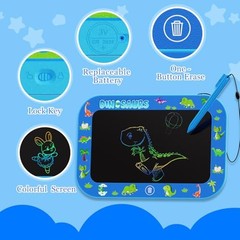 2Pack LCD Writing Tablet for Kids,10Inch Colorful Reusable Light&darkblue-10in