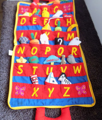 ABC Cloth Quiet Book/Zipper Bag ~ Toddler Busy Alphabet Learning Activity