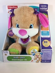 FISHER PRICE LAUGH & LEARN SMART STAGES SIS INTERACTIVE STUFFED PLUSH 6-36M NEW