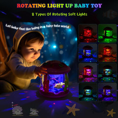 M SANMERSEN Baby Girl Toys 12 Months – Babies Ocean Rotating Projector Light up