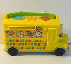 Cocomelon Musical Learning Bus, Number And Letter Recognition Yellow School Bus