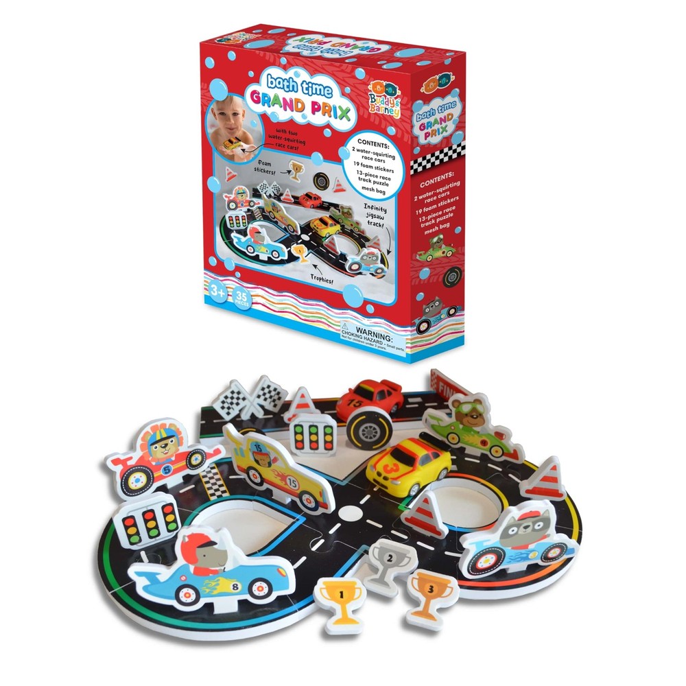 Buddy & Barney Buddy Barney Bath Time Grand Prix – Build A Floating Racetrack 2
