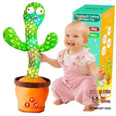 Baby Toys Interactive, Dancing Talking Cactus Toy Volume Non-Rechargeable