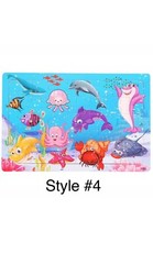 30 Pcs Children Wooden Puzzle Cartoon Vehicle Animal Learning Kids 3-7 Years