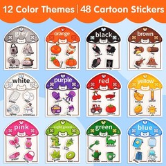 Montessori Busy Book Color Sorting Toys for Toddlers 2-4, Educational Preschool