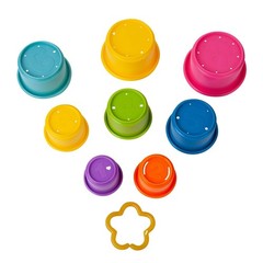 Stack & Count Stacking Cups – Colorful Baby Stacking Water Toys Set – Stackab…