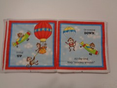 ‘Monkey Around’ Soft, Washable, Cloth Book for Baby / Toddler