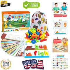 Learning Toys for 3 4 5 6 Old Boys and Girls – See & Spell CVC Word Builders…