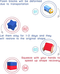 Foam Blocks for Toddlers 1-3, 12 PCS 5.5 Inch Foam Soft Cubes for Kids, Colourfu