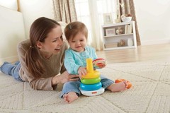 Baby’s First Blocks & Rock-a-Stack Toy Set – 10 Shapes & Ring Stacking Activity