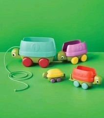 Gigglescape Turtle Pull-Along Toy – Classic Toddler Learning Toy (Open Box)