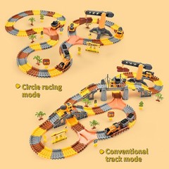 281 PCS Race Tracks Construction Toys for 3 4 5 6 7 8 9 Year Old Boys Girls, 4 P