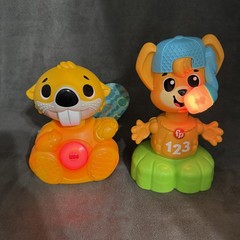 Fisher-Price Linkimals SMALL Opposites Fox & Boppin’ Beaver Musical Toys
