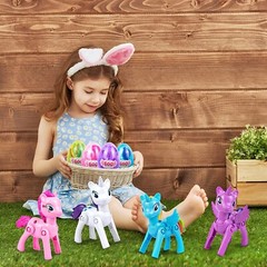 Multicolor Easter Unicorn Eggs Toys for 3-5 Year Old Girls Birthday Gift Kids