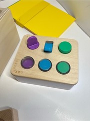 Lovevery The Thinker Play Kit 11-12 Months Wooden Peg Drop Sensory Switchboard