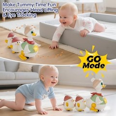 Baby Toys 6-12 Months Musical Dancing Duck Toy Set with Mama and Babys Tummy…