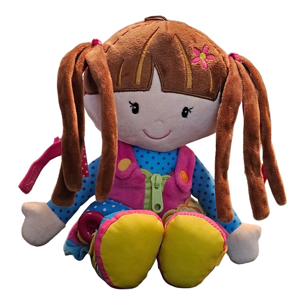 Dressy Friends Belle Educational Soft Body Doll June Garden 15″ Zipper Button