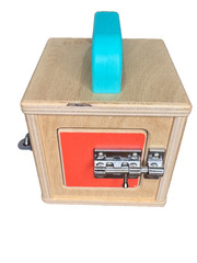 Lovevery Wooden Lock Box Lockbox Montessori Learning Toy, For Ages 19-21 Months