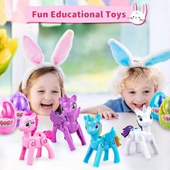 Multicolor Easter Unicorn Eggs Toys for 3-5 Year Old Girls Birthday Gift Kids