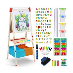 Easel for Kids,3 in 1 Adjustable Kids Art Drawing Easel Set,130+ Ar… Fast Ship
