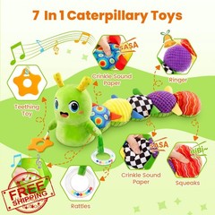 gogonova Green Musical Caterpillar Toy