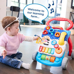 Sit-to-Stand Learning Walker with Frustration-Free Packaging, Blue