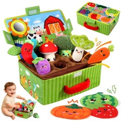 Baby Toys 6-12 Months – Soft Fruits Vegetable Garden Plant Plush Toy – 6 Mont…