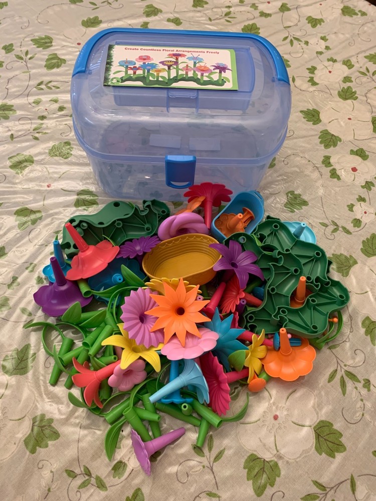BIRANCO. Flower Garden Building Toys – Build a Bouquet Floral Arrangement Playse