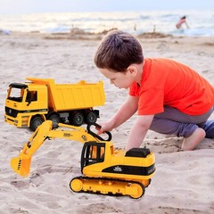 Gift for Boys – Construction Vehicles Excavator & Dump Truck