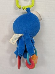 Baby Einstein Blue Octopus Activity Toy Red Ring Mirror Red Orange Attach Link