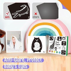 25 tarjetas de estimulación visual para bebés, tarjetas de alto contraste