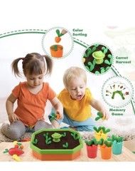 New Montessori Radish Pulling Toy Shape Color Memory Sorting Activities for Kids