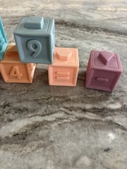 12 Soft Rubber Sensory Blocks Multi Sided Numbers 0 through 9